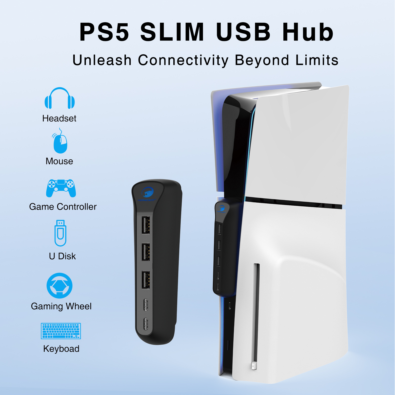 PS5 Slim USB2.0 Hub